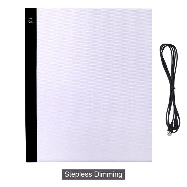 A3 Large Size LED Drawing Tablet Digital Graphics Pad USB LED Light Box Copy Board Electronic Art Graphic Painting Writing Table: Stepless Dimming