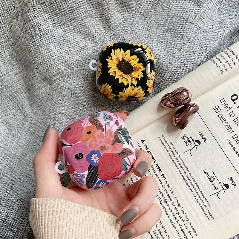 Moda Vintage Marmorizzazione Modello di Fiori Cassa Auricolare Per Samsung Boccioli di Live Rende Liscia di Plastica Dura di Lusso Della Copertura Antigraffio