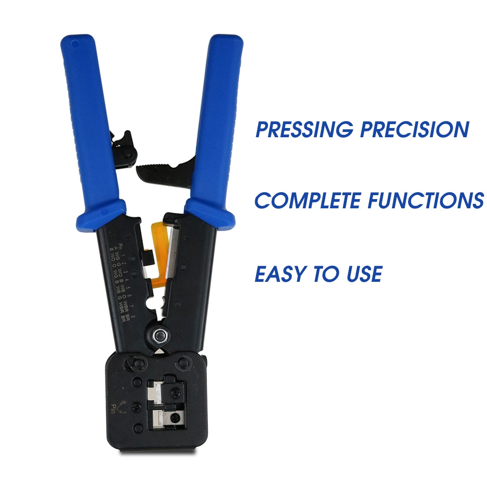 EZ RJ45 crimper hand network tools pliers RJ12 cat5 cat6 8p8c Cable Stripper pressing clamp tongs clip multi function