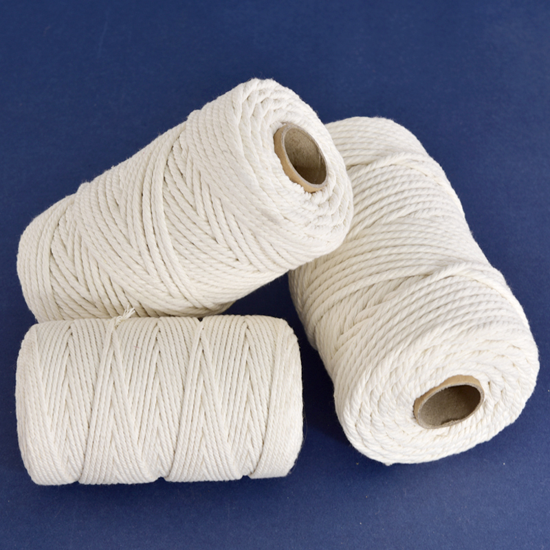 Cotton Macrame Cord Rope Twine 1/2/3/4/5/6/8/10mm DIY Macrame Rope Ribbon Crafts Twisted String Braided Handwork Home Decoration