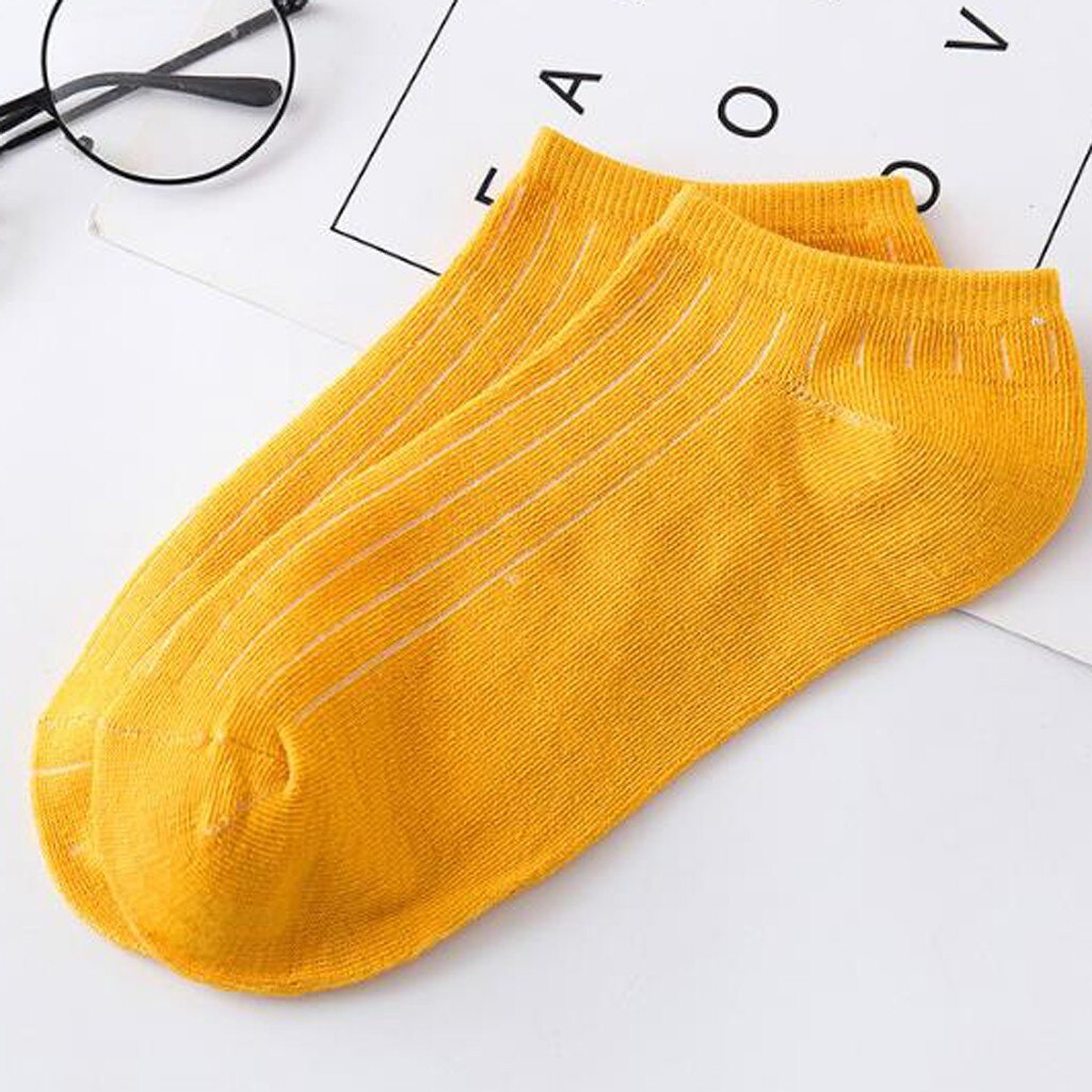 25#  unisex effen kleuren skateboard sokken katoenen zachte ademende sokken antislip onzichtbare enkelsokken