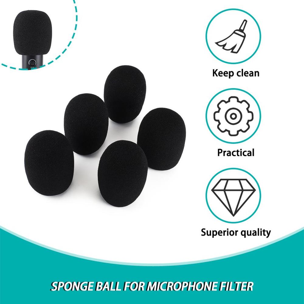 5Pcs Headset Vervanging Foam Microfoon Cover Mic Cover Voorruit Headset Wind Shield Pop Filter Microfoon Cover Foam