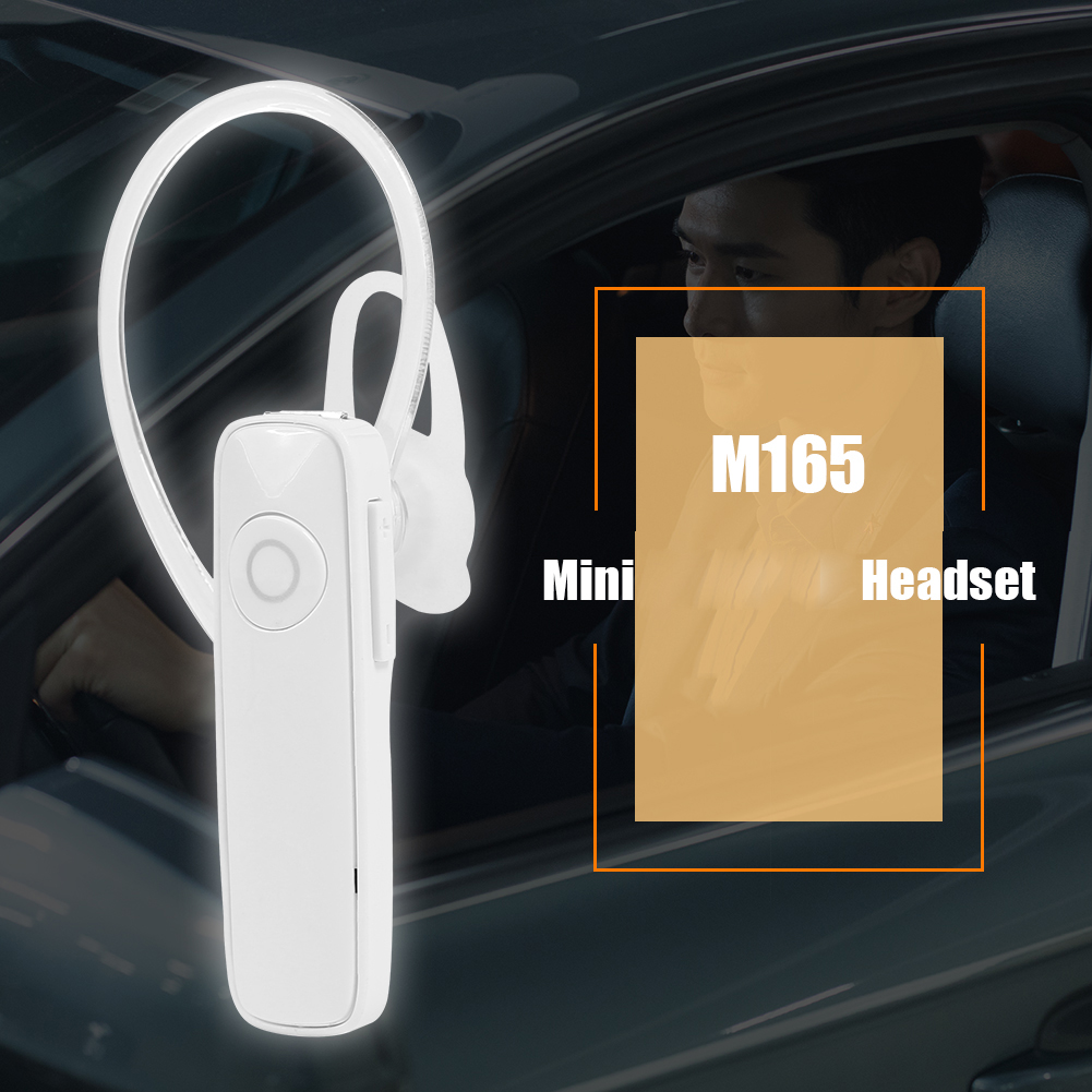M165 auricolare Bluetooth senza fili in-orecchio singolo auricolare chiamata in vivavoce cuffie aziendali con microfono per tutti gli smartphone