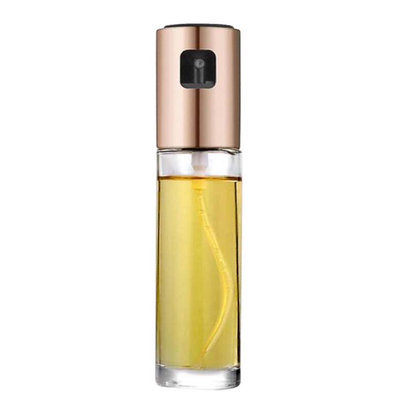 - lekvrije druppels olie dispenser roestvrij staal olijfolie azijn verstuiver olie spray fles & gouden voedsel clip roestvrij staal