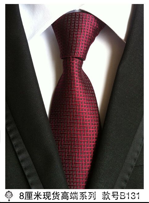 100% silk plaid ties for men shirt wedding cravate pour homme jacquard woven necktie Party gravata Business Formal tie: 131