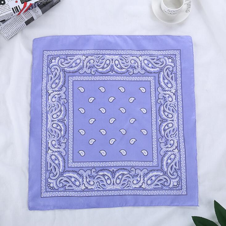 Eleganti fasce per capelli Bandana con stampa in cotone di seta per ragazze donna sciarpa a fascia maschera per il viso croce turbante bandane copricapo 70cmX70cm: purple-cotton
