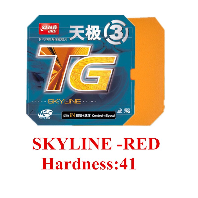 Dhs neo skyline  tg3 tg-3 tg 3 kontrol + speed pips-in bordtennis pingpong gummi med orange svamp 2.15-