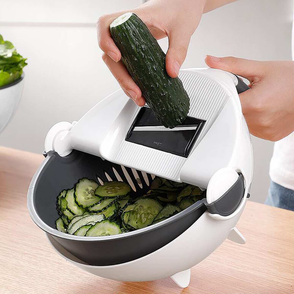 14 in 1 Multifunctional Kitchen Vegetable Cutter Slicer potato chip radish Cut Tools With Drain Basket For Kitchen Gadget Tools
