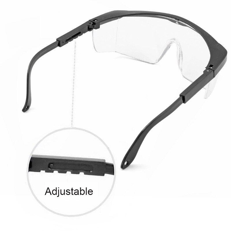 Beskyttende beskyttelsesbriller fungerer anti-støv anti-tåge vindtæt anti støv spyt gennemsigtige beskyttelsesbriller øjenbeskyttelse
