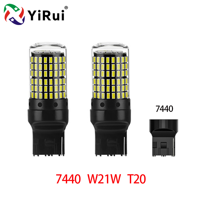 YiRui 2 uds 12-48V nuevas bombillas LED 144smd lámpara luz de señal de giro inverso BA15S P21W BAU15S PY21W 7440 W21W P21/5W 1157 BAY15D: Beige / RGB