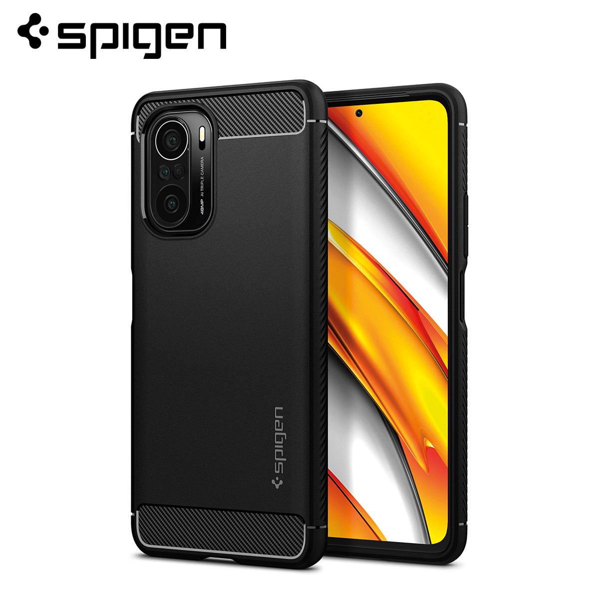 Spigen-funda Rugged Armor para Xiaomi Poco F3 / Redmi K40 Pro / K40 Pro +, fundas de TPU antideslizantes suave y Flexible, color negro mate