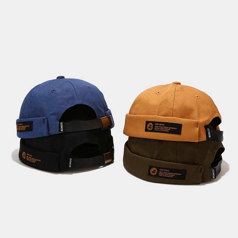 Justerbar retro sjømann caps hofte hopp hodeplagg menn uten brem lue lue menn bomull streetwear caps havnearbeider lastebil hodeplagg