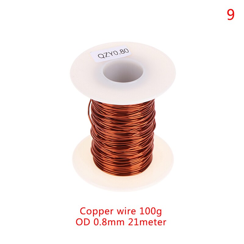 0.13mm to 1.25mm copper wire Magnet Wire Enameled Winding wire Coil Wire 100g: A9