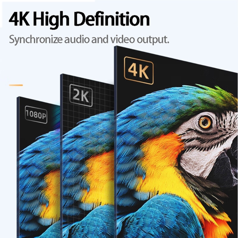 Clear 4K USB C To HDTV Adapter Screen Mirroring Highly Multimedia Interfaces Highly Speed Data Transmission