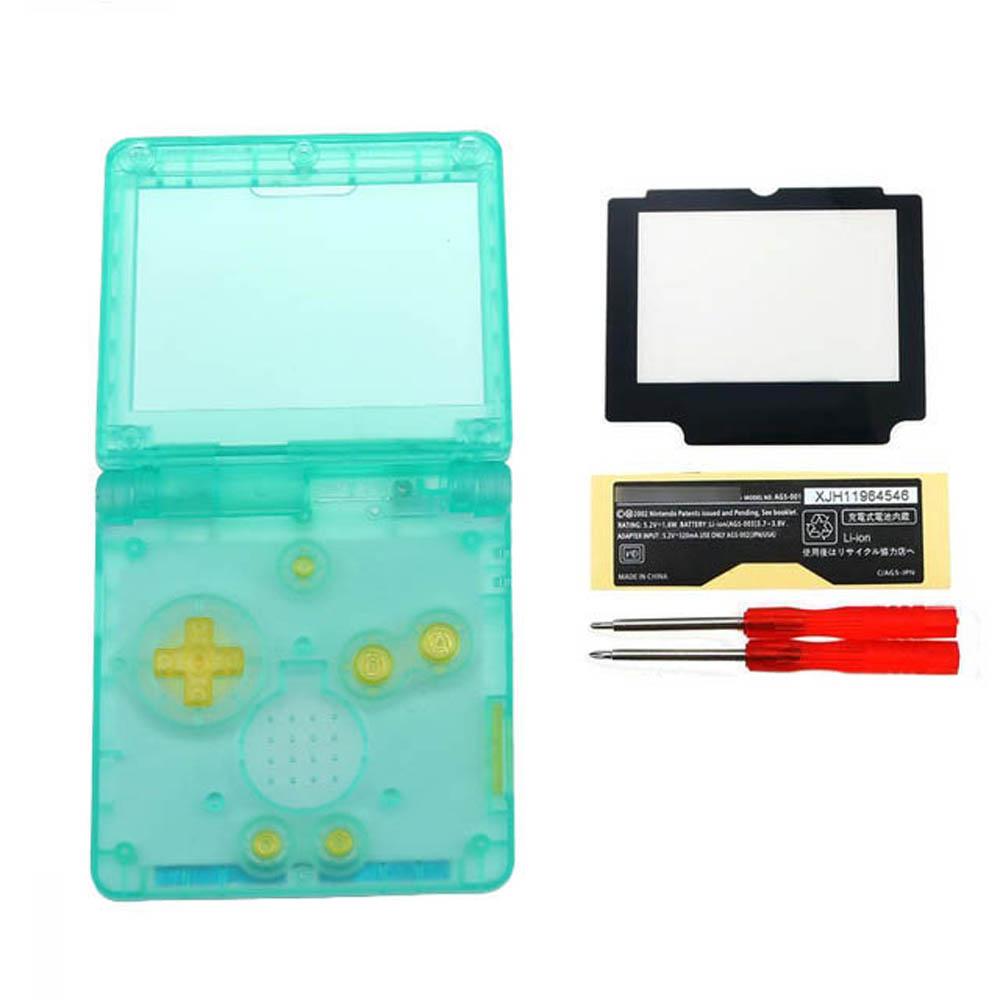 11colors 1set Clear For Nintend GBA SP Replacement Housing Shell Cover For GameBoy Advance SP with lens screwdrivers