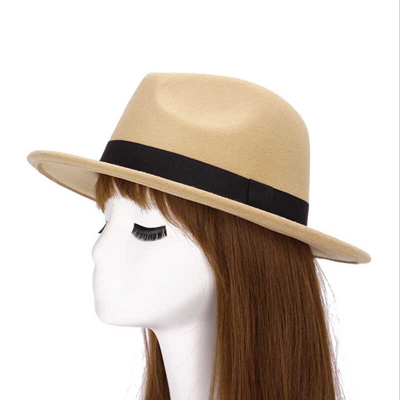 Chapeau melon en feutre de laine à large bord pour femme, style vintage, style gd, style fedora, cloche souple, chapeau de soleil panama pour femme, trilby