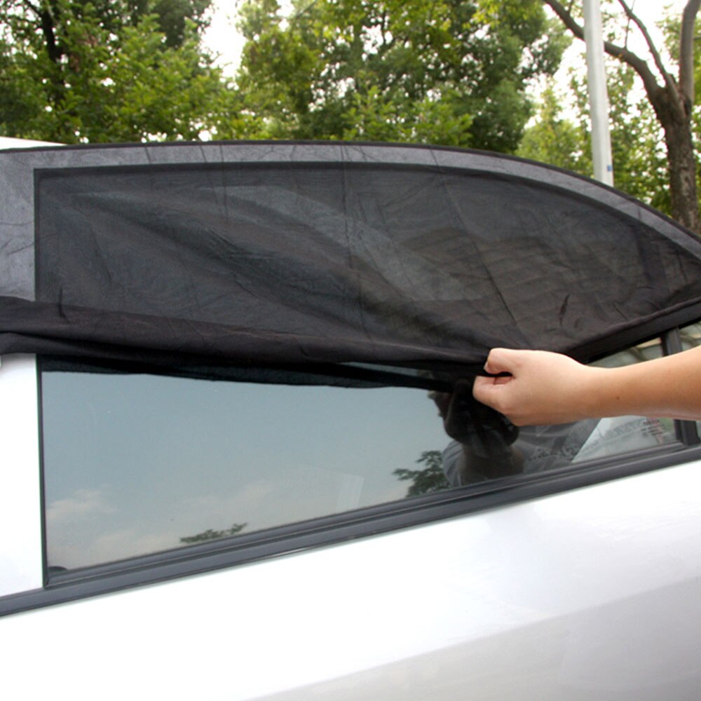 1 Paar Zomer Uv-bescherming Auto Voor Achter Side Window Zonnescherm Auto Zonnescherm Side Block Cover Anti-Muggen netto Mesh Gordijn