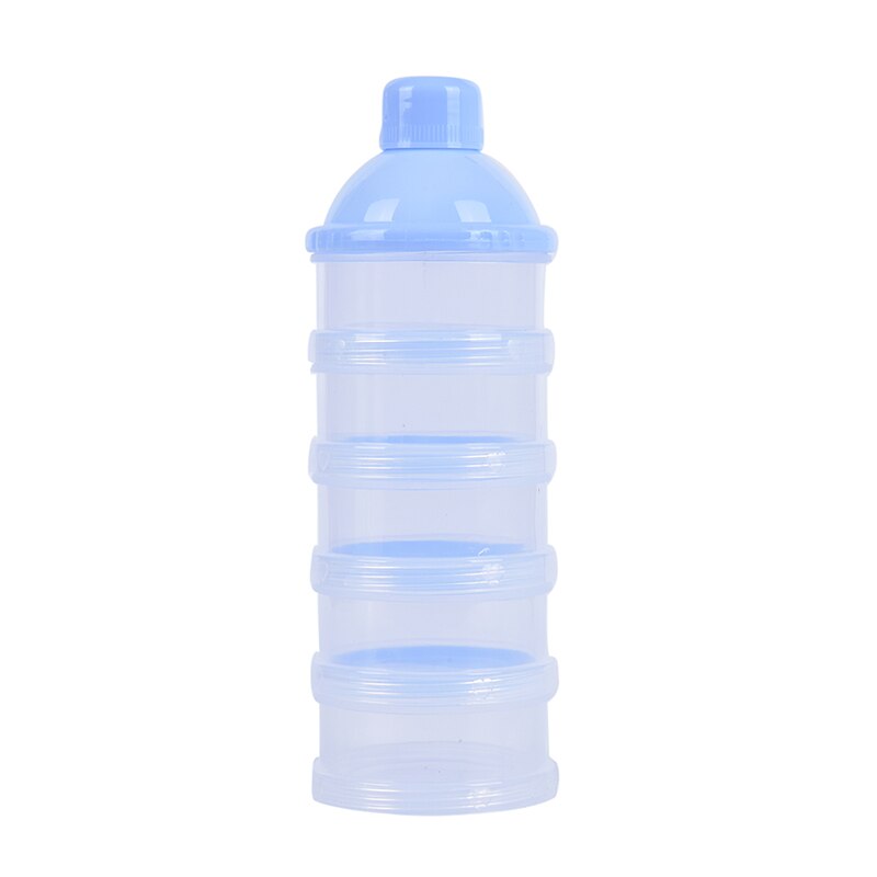 Portable Newborn Baby Milk Dispenser 5 Layers Milk Bottle Storage Container: Blue