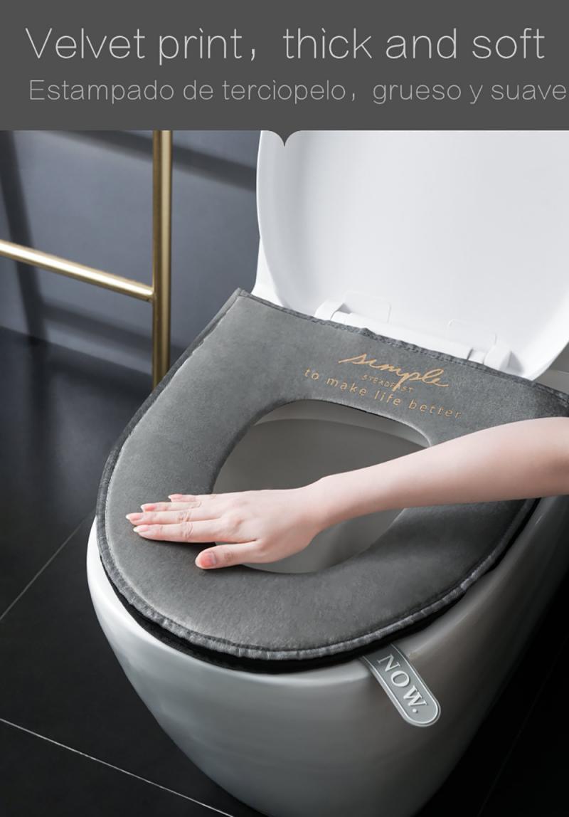 Uniwersalny pokrowiec na deskę sedesową zapinany na suwak na zimę miękki podgrzewany zmywalny podkładka na siodełko WC Podkładka sedes robić łazienki pokrowiec na deskę sedesową