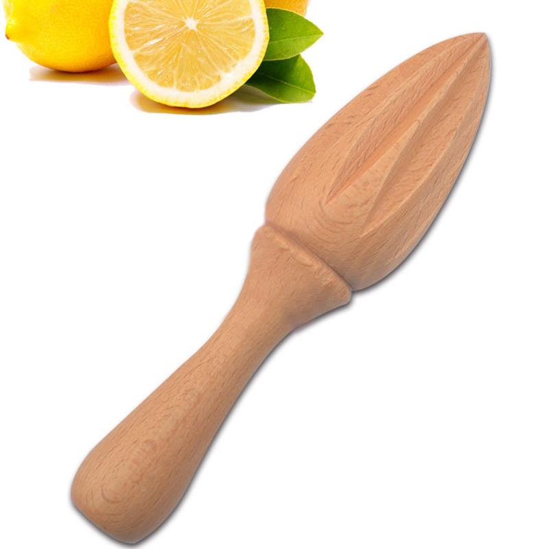 1 stk træ citronpresser mini saftpresser frugt appelsin citrus juice udtrækker river multifunktionelt køkkenværktøj