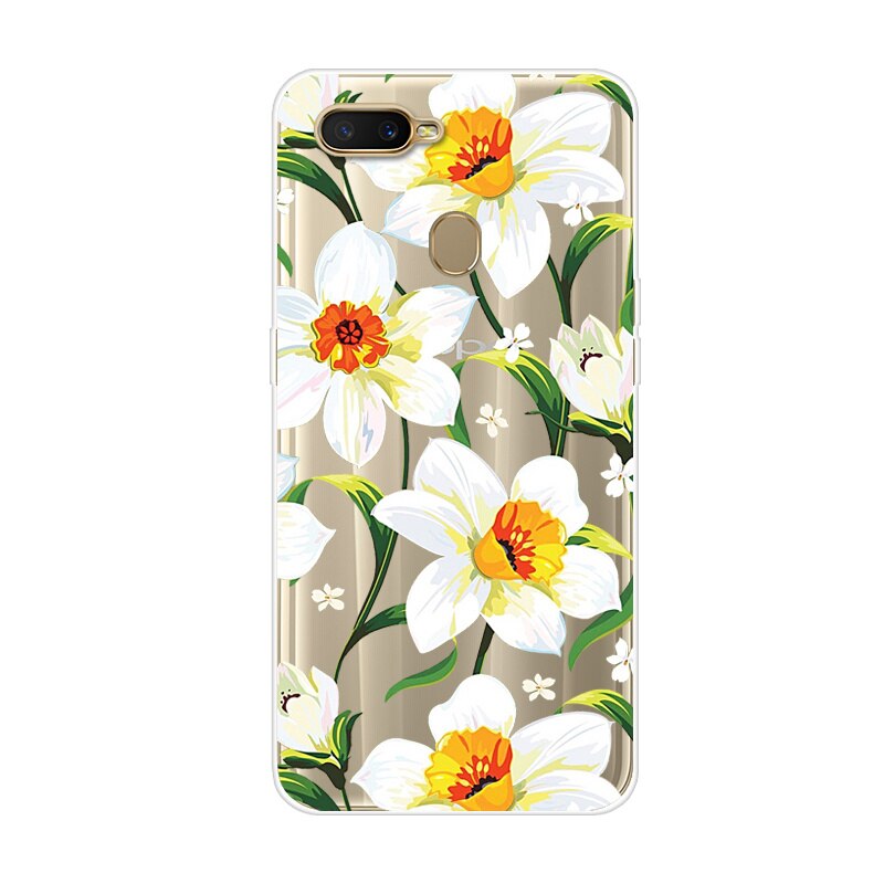 Für OPPO A5S/AX5S Fall Abdeckung 6,2 ''Klar Blume Gedruckt Weiche TPU Phone Cases Für OPPO AX5S EIN 5S Nette Silikon Zurück Abdeckung AX 5S: 34