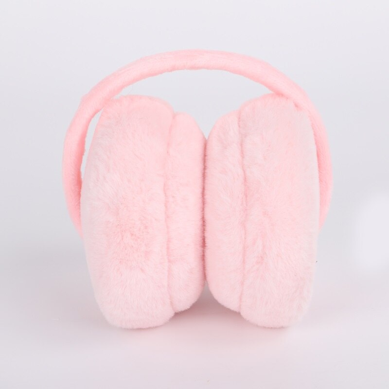 Adult Winter Solid Color Earmuffs Men Women Lovers Ear Warmer Plush Plain Teenage Student Mother Girl Ear Muffs Cute