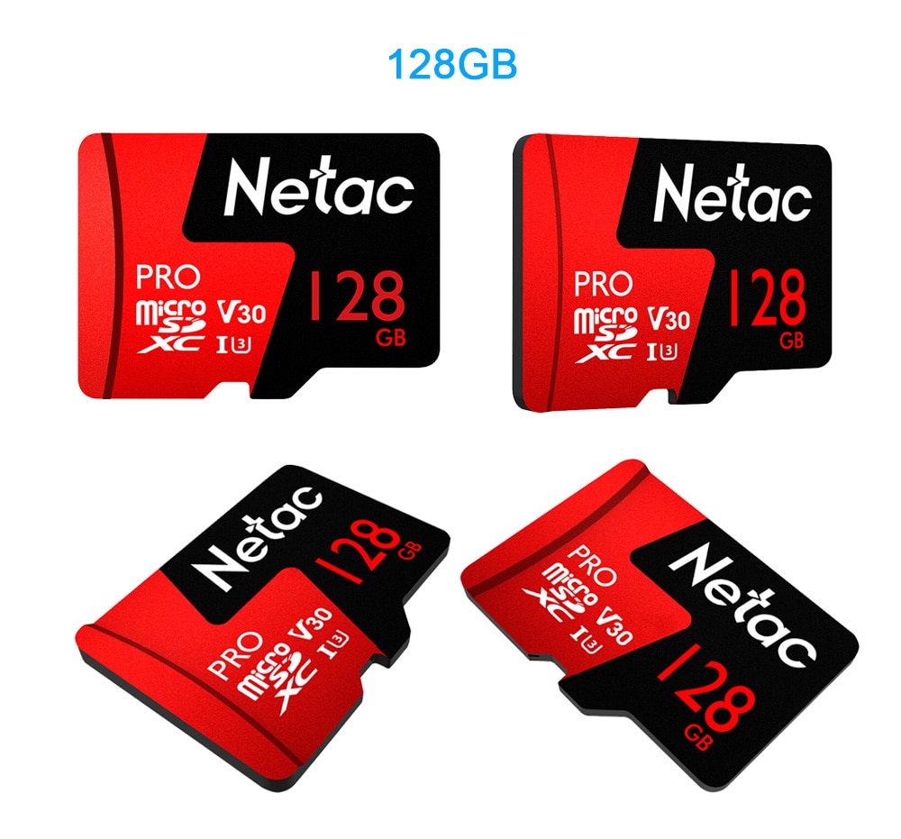 Netac-tarjeta microSD Original P500 Pro, 64GB, 128GB, TF, U3 V30, tarjeta de vídeo para ordenador, hasta 100 MB/s