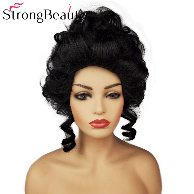 StrongBeauty Synthetische Lockige Haar Perücke Marie Antoinette Perücke Frauen Cosplay Perücken: 1B