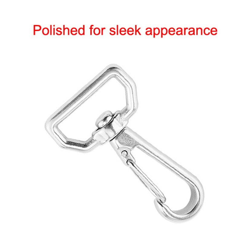 2PCS Swivel Snap Hook Stainless Steel Quick Strapping Hook Hiking Camping Carabiner
