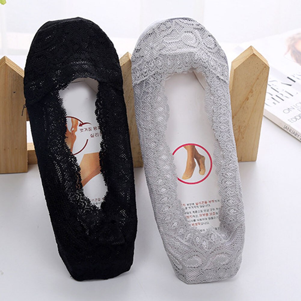 Par de calcetines transparentes de encaje, finos e invisibles, para mujer, K2