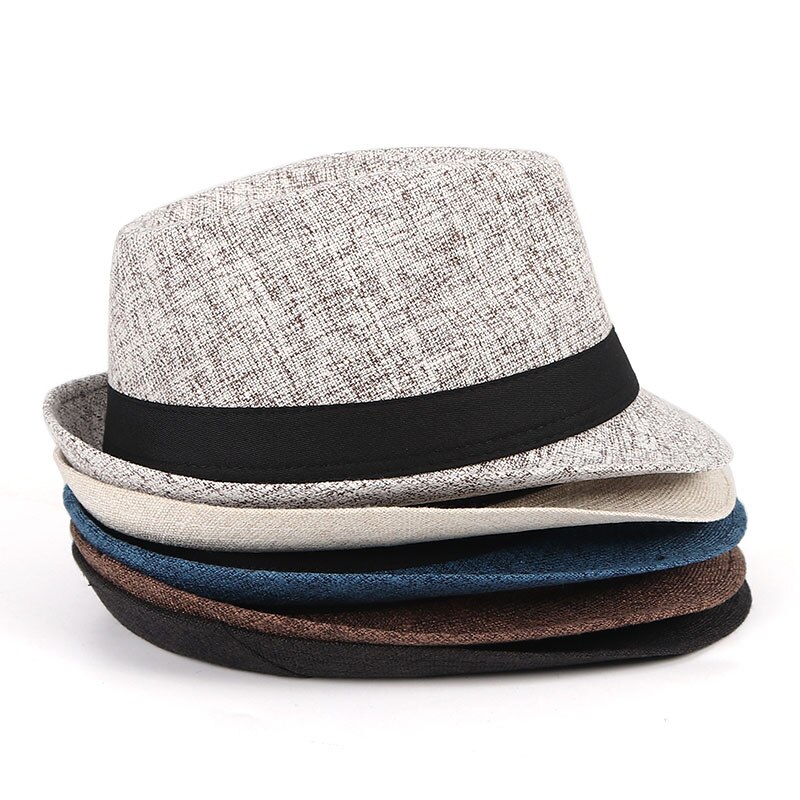 Autumn Fedora Hat Men Winter Casual Short Brim chapeu Fedoras Gentleman British Style Jazz Hat