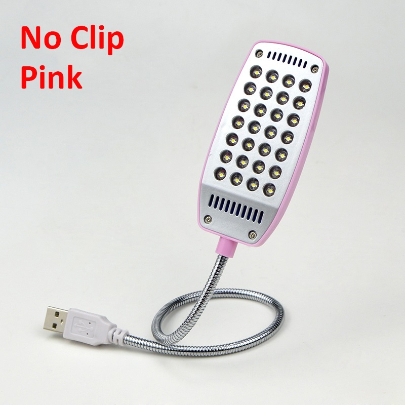 LED Desk Lamps USB Cable Powered Table Lamp Bendable LED Light lampka biurkowa kids lampe de bureau bedroom lighting: No Clip Pink