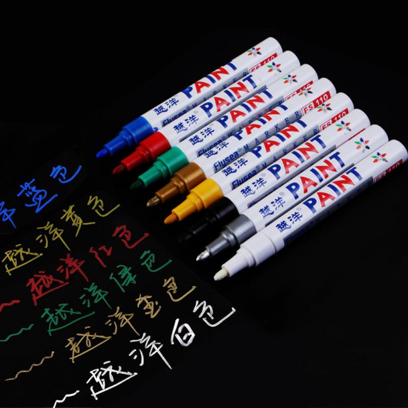 12 Colors Doodle Pen Paint Marker Pens Tyres Cars Pen Permanent Waterproof Quick-dry Oil Ink Drawing Supply Marker Craftwork Pen