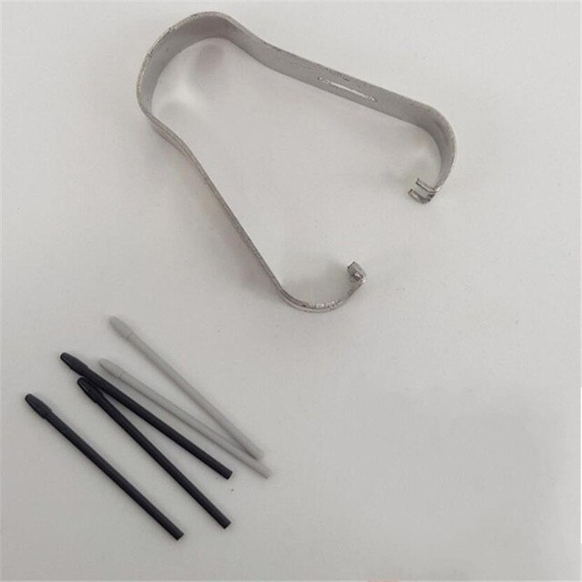 1 sett for samsung galaxy note 10 / 20 /  note 20 ultra berøringsskjerm stylus s-pen penn påfyll tips tips erstatning spiss med metallklips: 3 svarte 2 grå