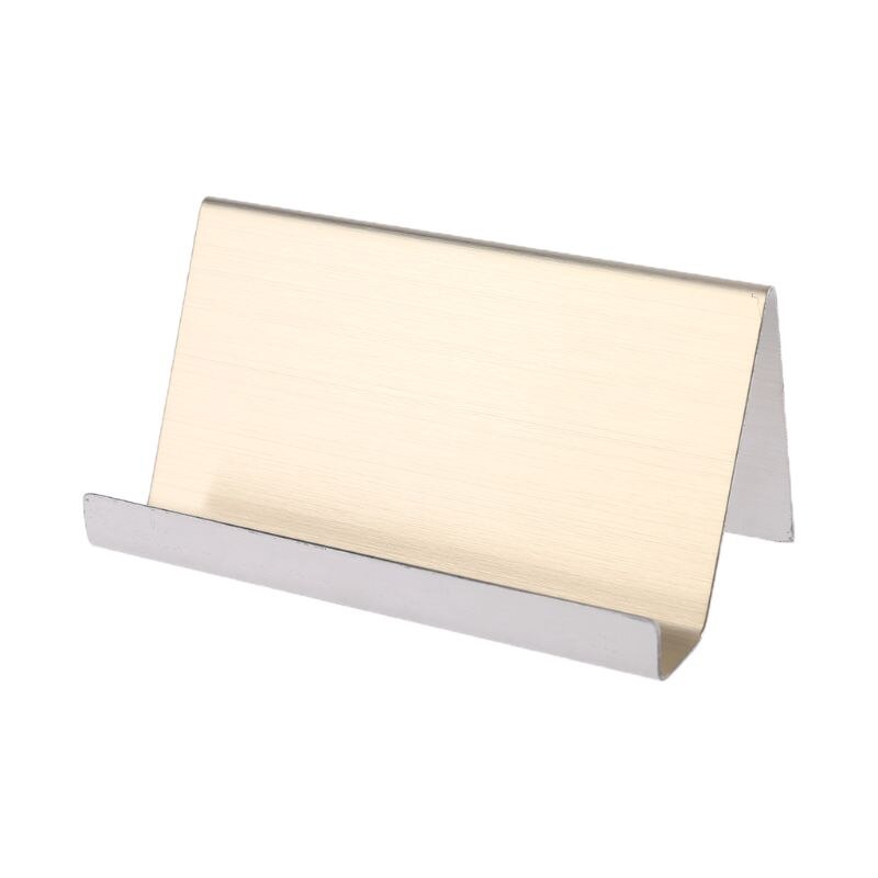 Stainless Steel Business Name Card Holder Display Stand Rack Desktop Organizer: Gold