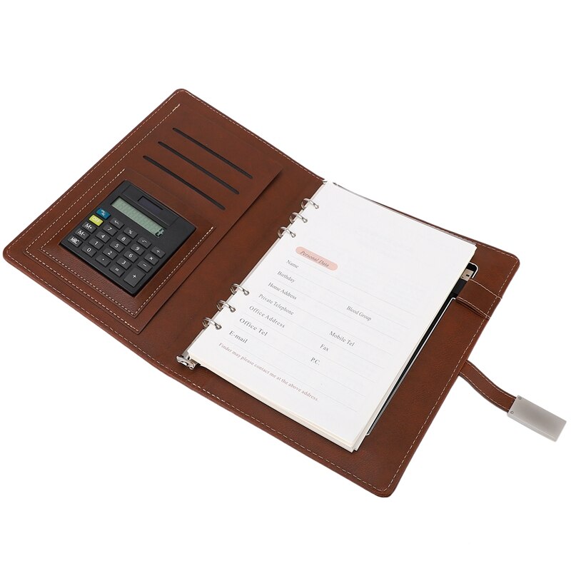 Qi Note Book Power Bank Notebook Multifunctionele 8000Mah Power Bank Binder Spiraal Dagboek Boek + Usb Flash Disk