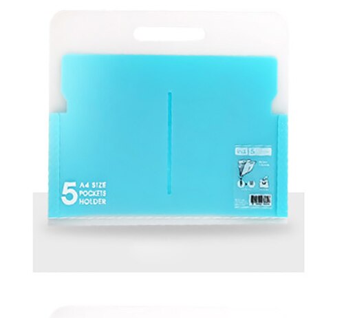 EZONE 5 pochette dossier couleur bonbon expansion portefeuille PP dossier Portable Document sac bureau fichier stockage sac 327*280*30mm: Blue