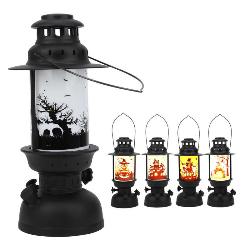 Halloween Lantern Hand Held Pendant Halloween Party Decoration Flame Light