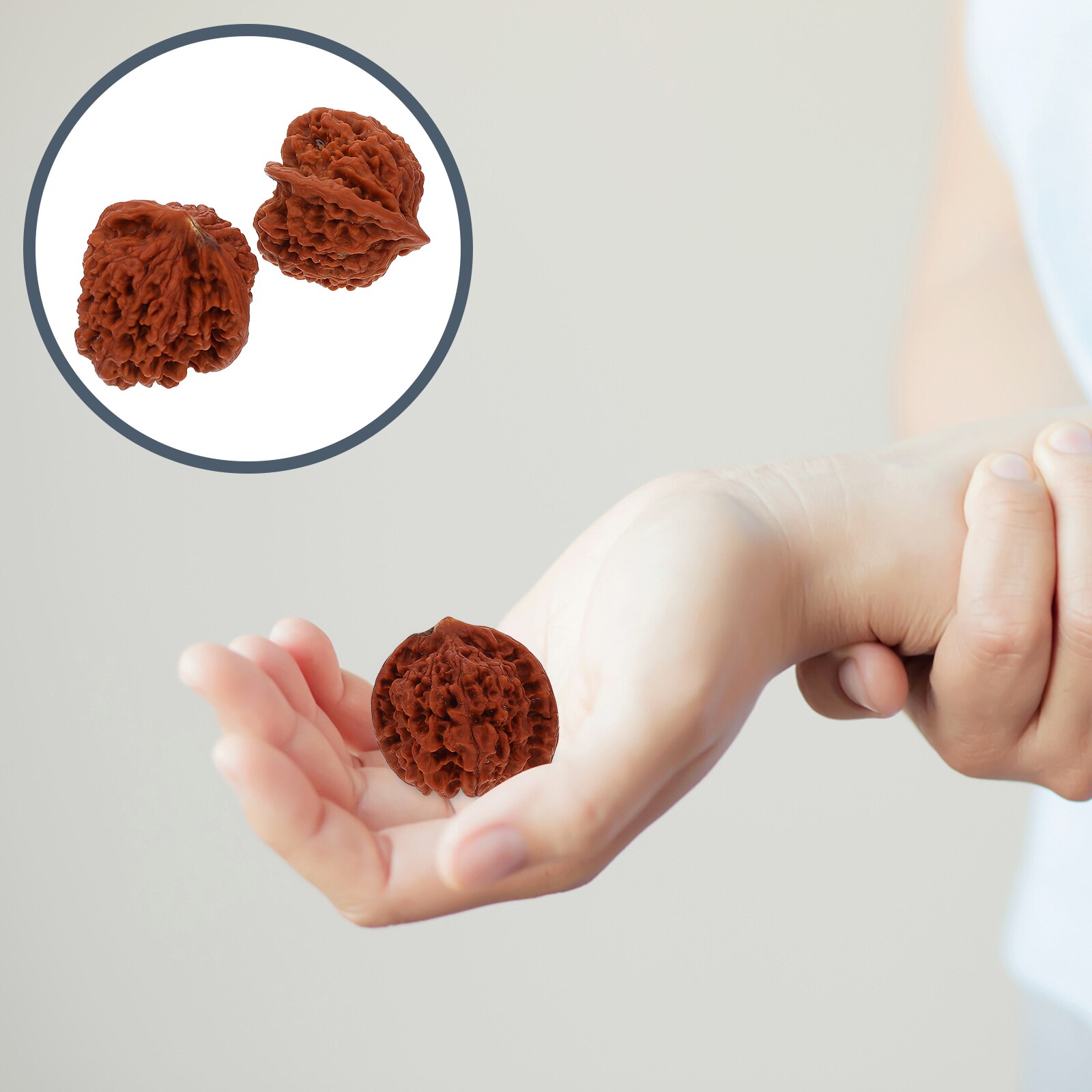 2Pcs Walnoot Ballen Handbal Training Wilde Walnoot Gezondheid Playthings: Light Brown