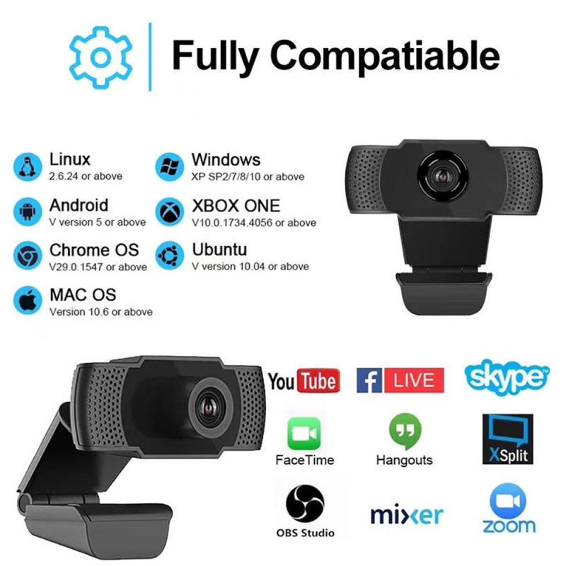 1080P HD 720P 480P Web Camera Webcam USB2.0 Video Call With Mic For Computer PC Laptop For Video Conferencing Netmeeting