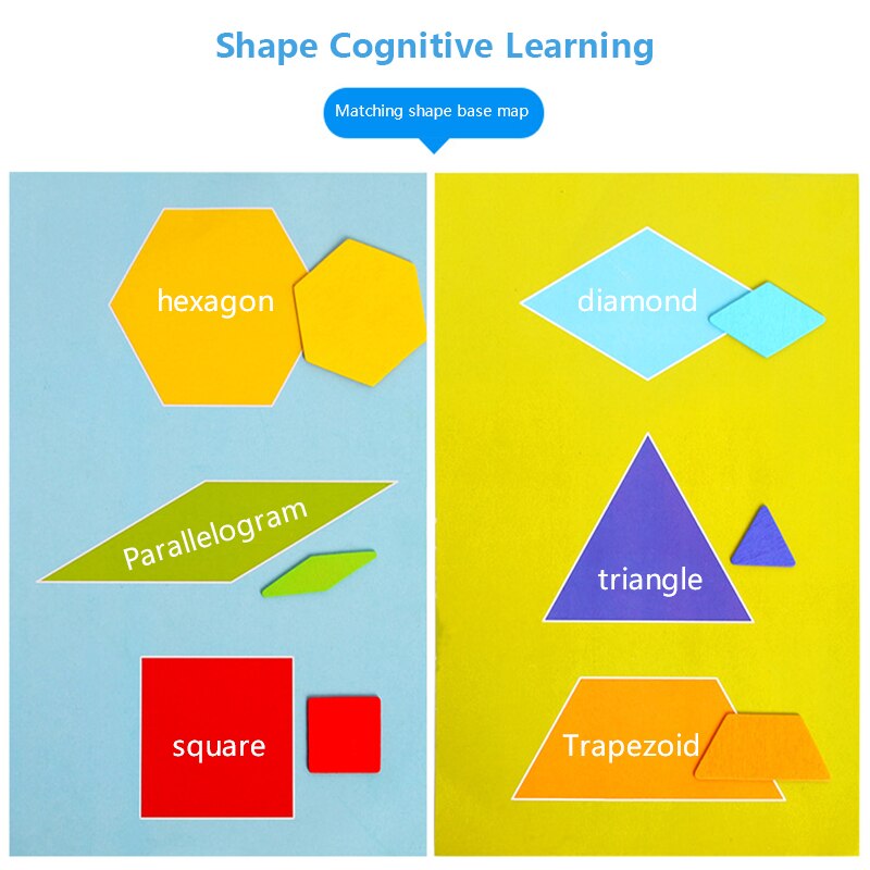 Tangram Intelligence Puzzle 3-4-5-6 ans enfants petite enfance éducation enfants créatifs jouets éducatifs Woode