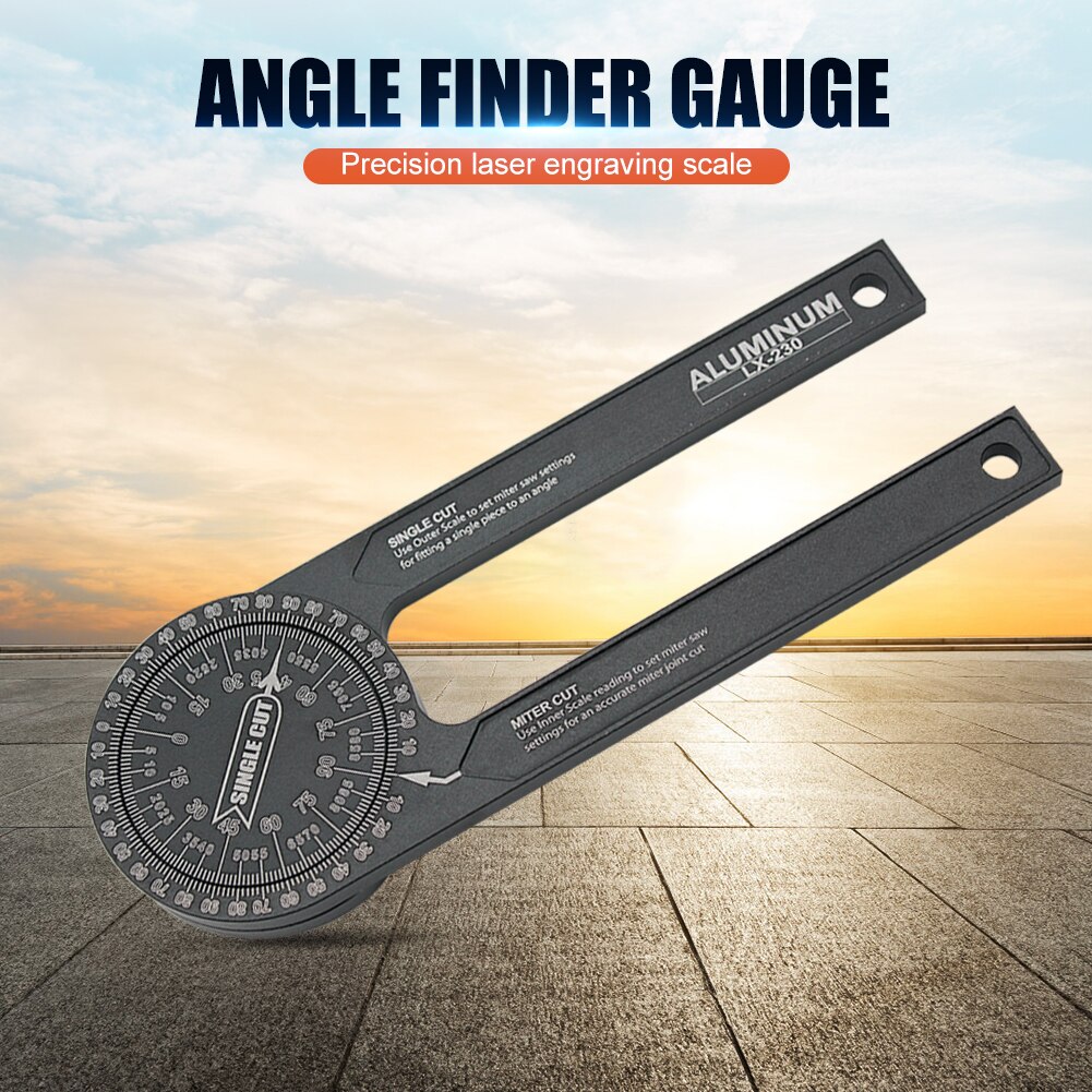 Calibration Miter Saw Aluminum Metal Protractor Angle Finder Measuring Ruler Woodworking Trimming Machinist Tool Measuring Ruler