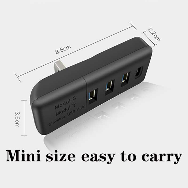 For Tesla Model 3 Model Y Glovebox USB Hub Ports Upgrade Splitter Hub Docking Station Sentry Model USB Spiliter Model3 Y 2022