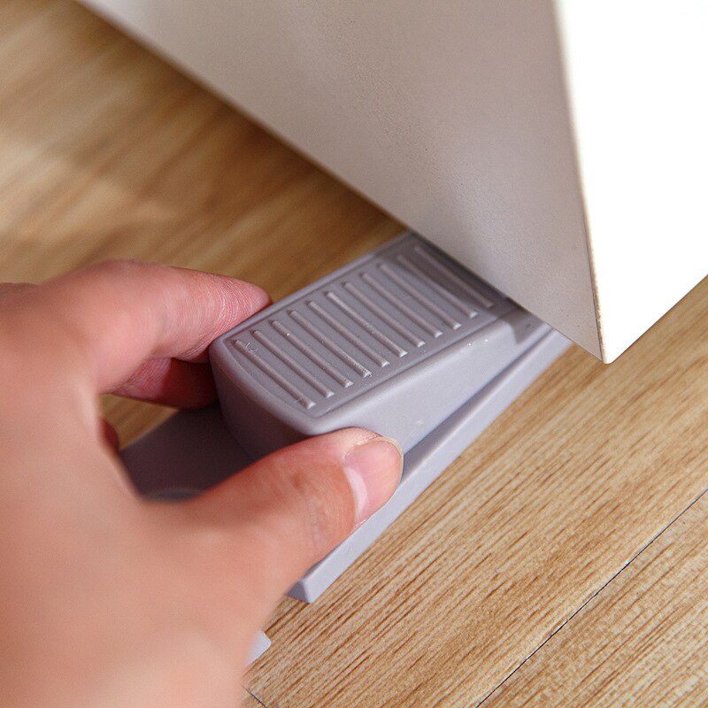 1Pc nowe drzwiowe zatrzymać typ haka klin gumowy stoper blokada drzwi blokada drzwi zabezpieczające dla dzieci zatrzymać