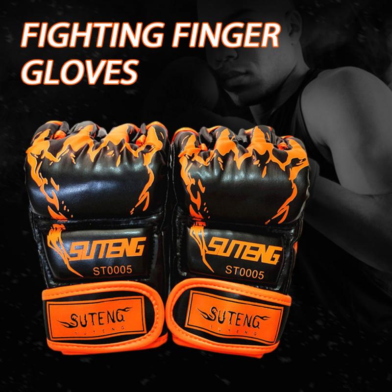 Guantes de boxeo de puntuación con cinco dedos, Garra de Tigre MMA integrado de lucha sin arena guantes adultos niños equipo