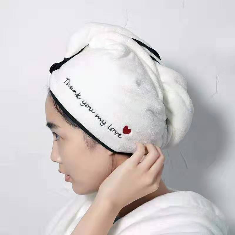 Douyin Celebrity Stijl Superfijn Fibre Ultra Sterkte Water Absorberende Coral Fluwelen Hair-Drogen Cap Dikke Quick- droog Gesloten-T