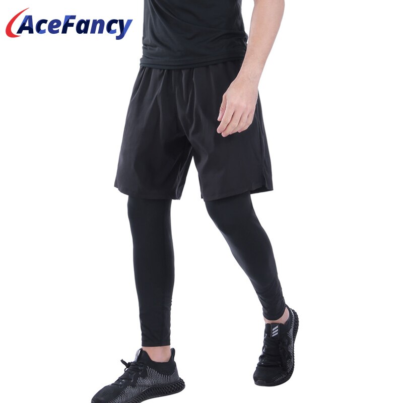 Acefancy Gym Leggings Elastische Sport Leggings Gym Shorts Mannen Sport Legging 71604 Elastische Running Broek Mannen Sportwear
