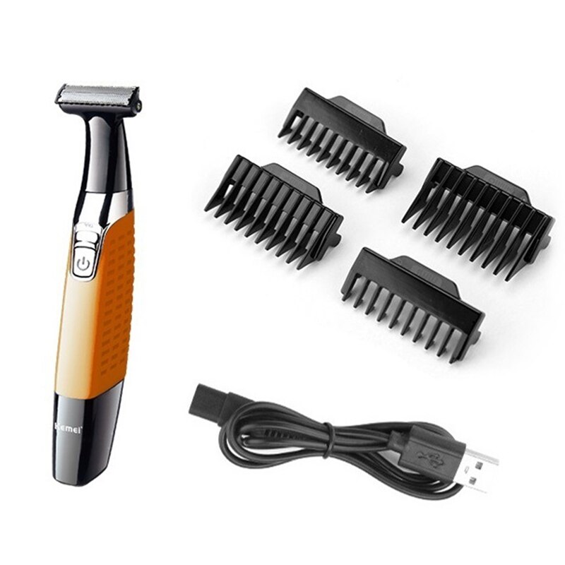 men's body face electric shaver electric razor for men stubble trimmer beard shaving edge trimer one blade hair trimmer back