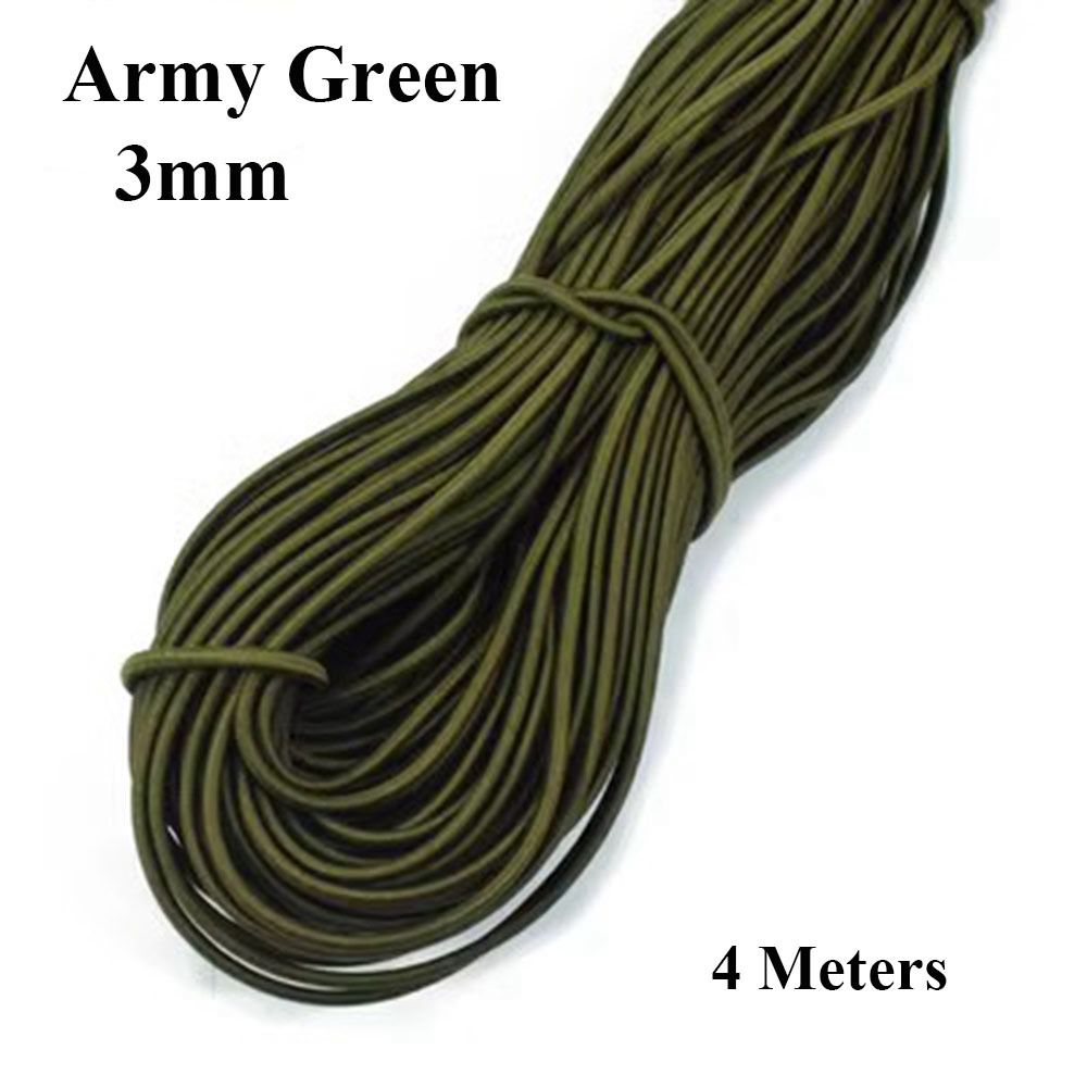 Cuerda elástica fuerte para exteriores, 3mm/4mm, 4M, 4 colores, banda de goma, costura, artesanía de ropa para accesorios de mochila DIY