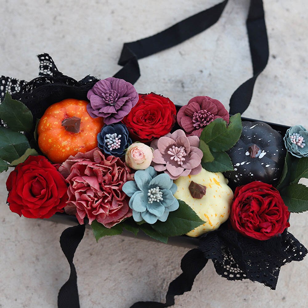 Tragbare Blume Nachtisch Kasten Verpackung Blume Papier Korb Falten Papier Kasten Floristen Liefert DIY Hochzeit Handwerk